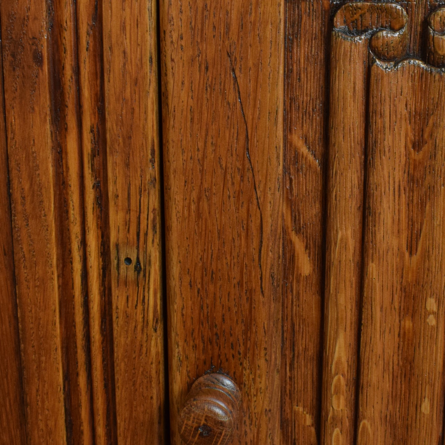 Restored High Back Oak Sideboard