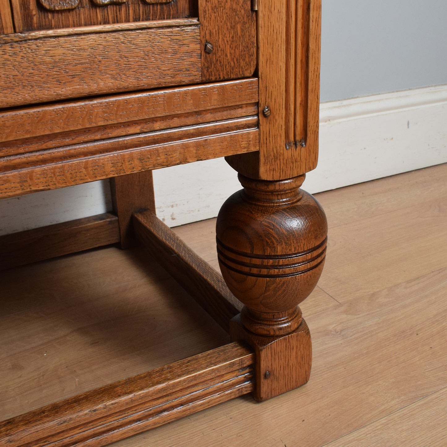 Restored High Back Oak Sideboard