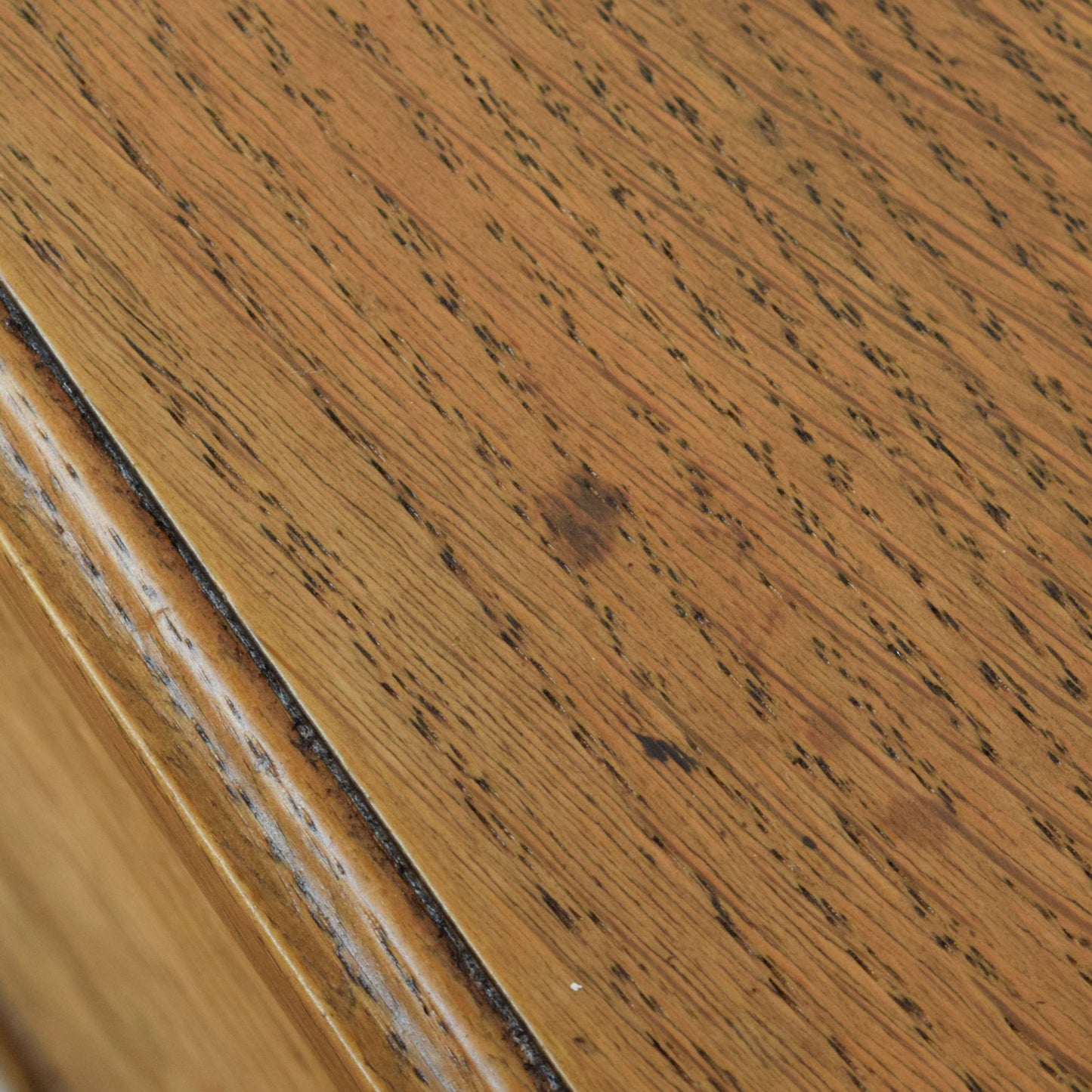 Carved Oak Pedestal Desk