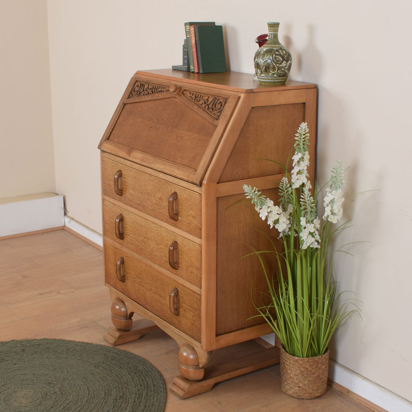Oak Art Deco Bureau
