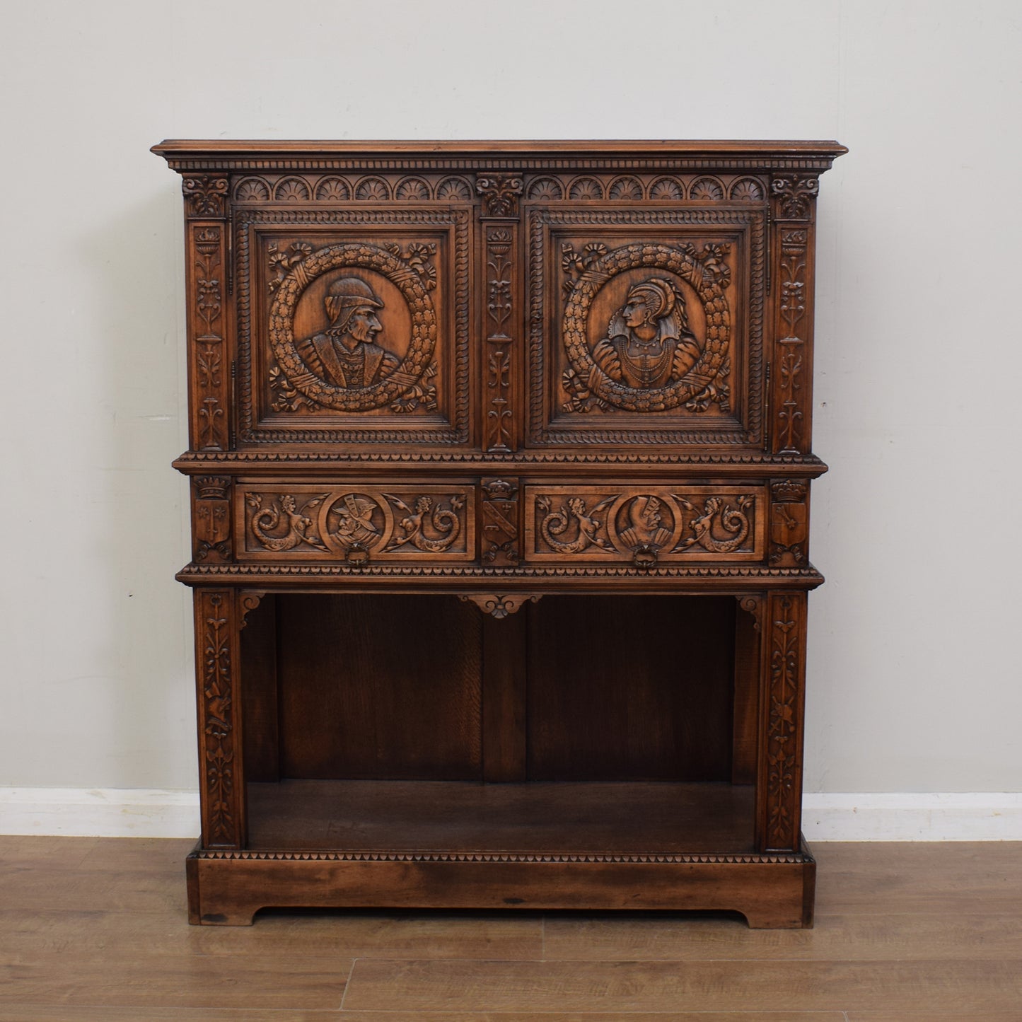 Carved French Oak Sideboard