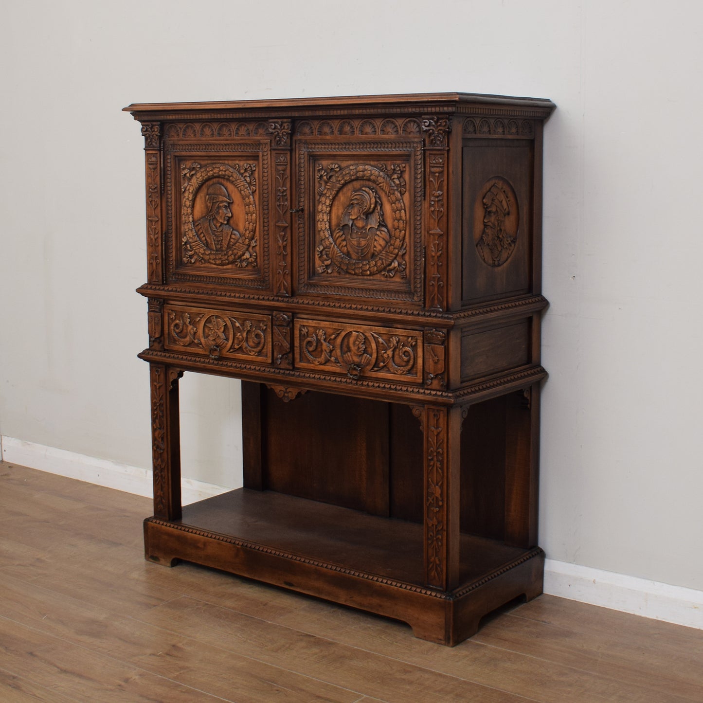 Carved French Oak Sideboard