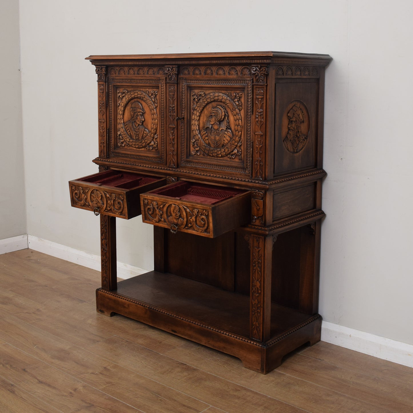 Carved French Oak Sideboard