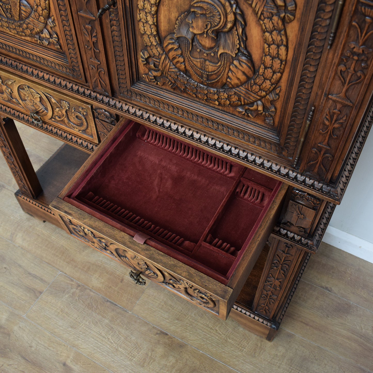 Carved French Oak Sideboard