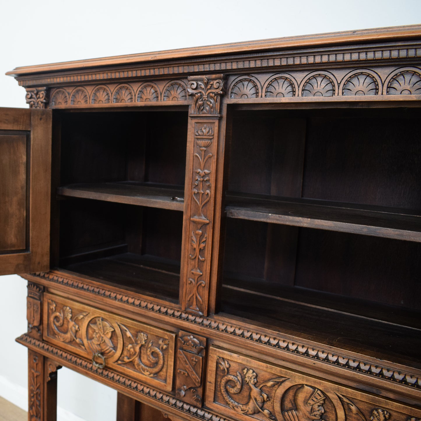 Carved French Oak Sideboard