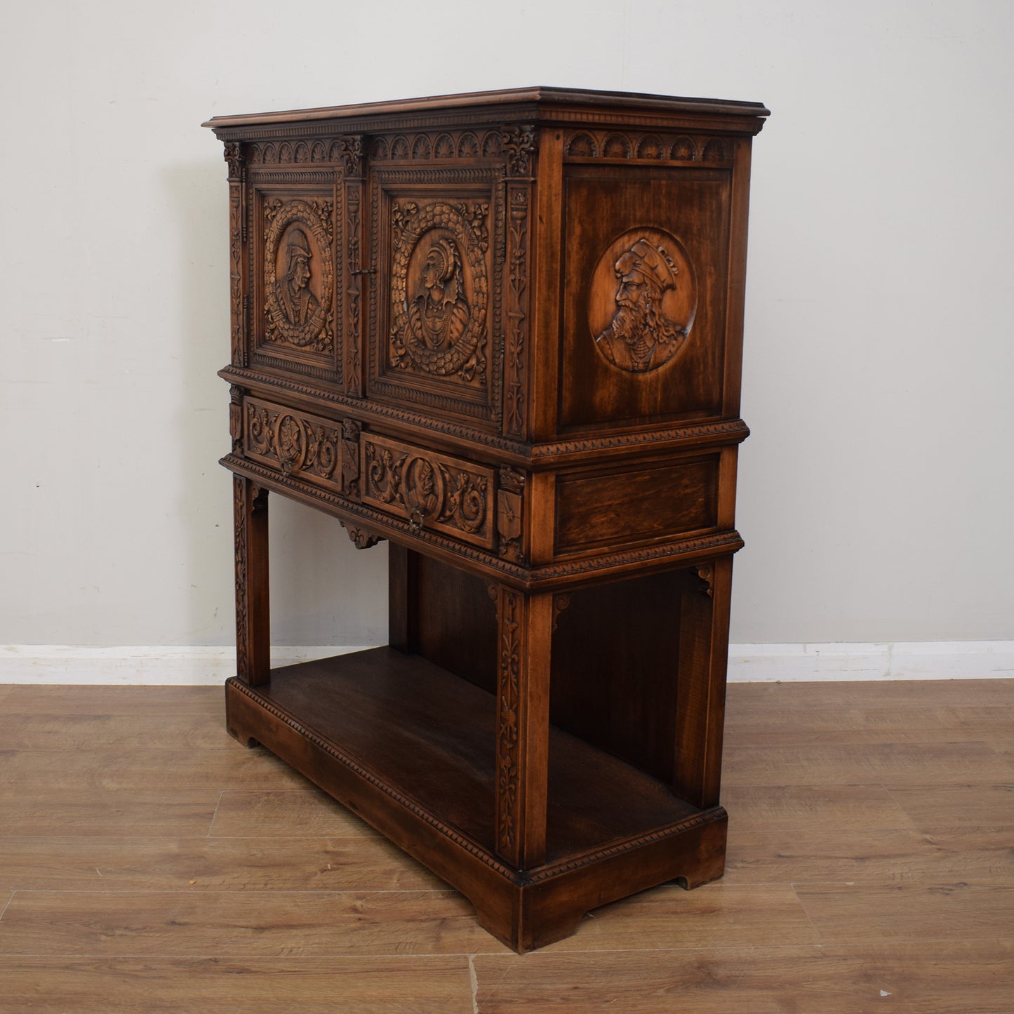 Carved French Oak Sideboard