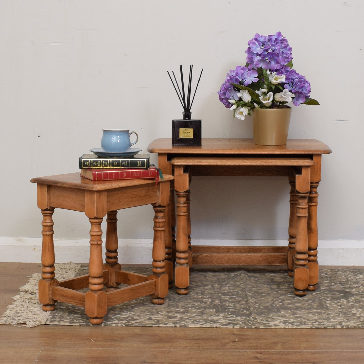 Oak Nest Of Three Tables