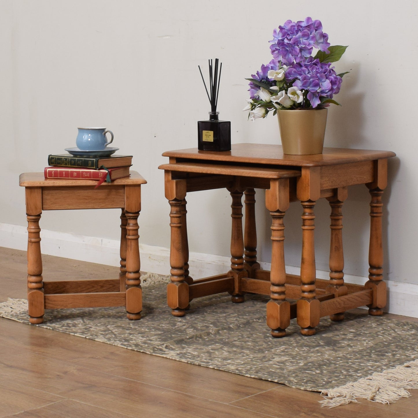 Oak Nest Of Three Tables