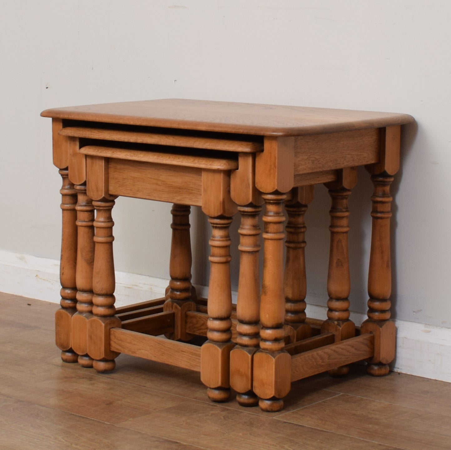 Oak Nest Of Three Tables