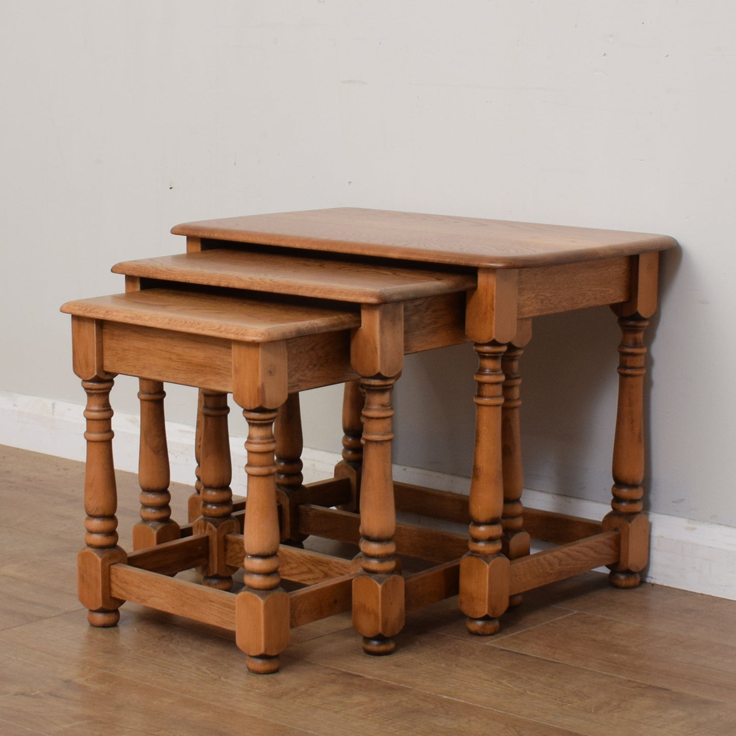 Oak Nest Of Three Tables