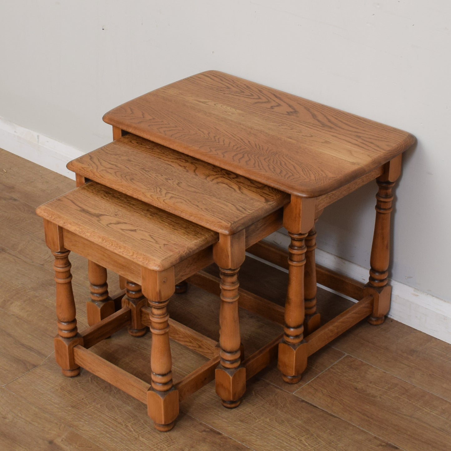 Oak Nest Of Three Tables