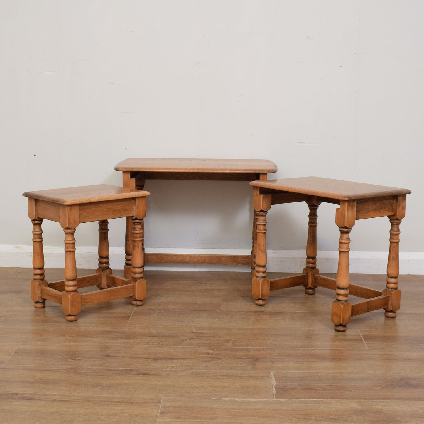 Oak Nest Of Three Tables