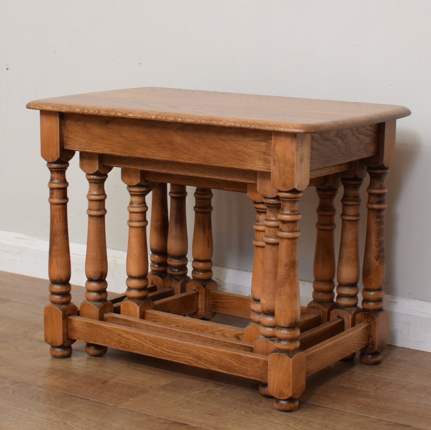 Oak Nest Of Three Tables