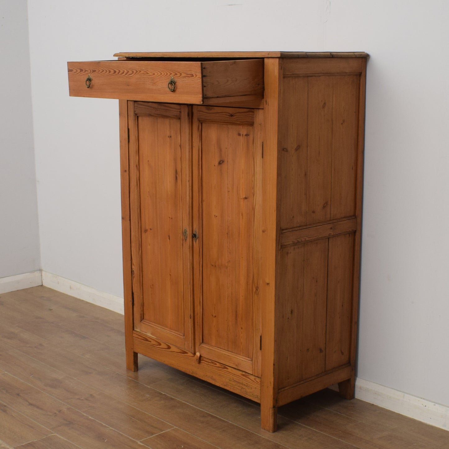 Antique Pine Linen Cupboard