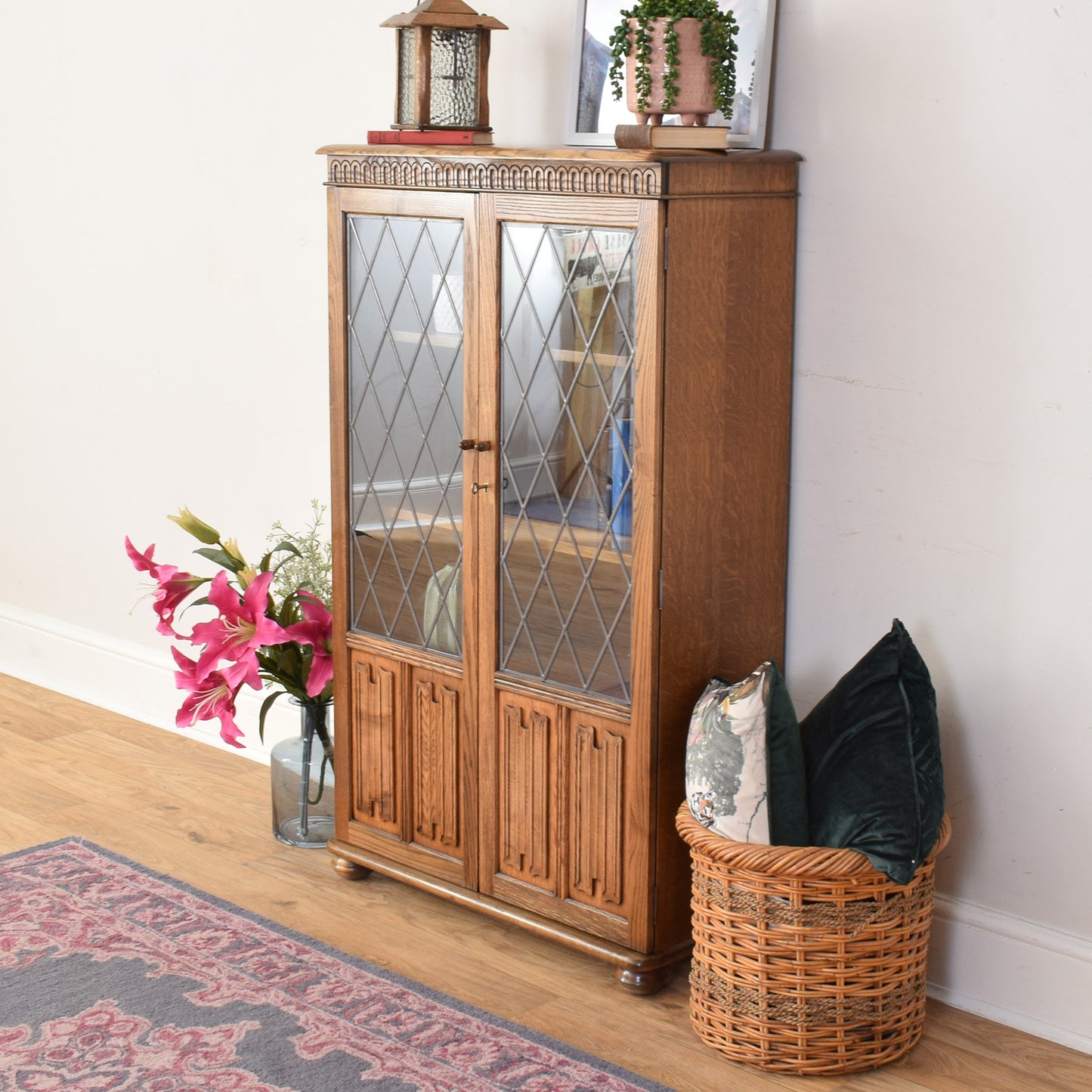 Glazed Oak 'Priory' Bookcase
