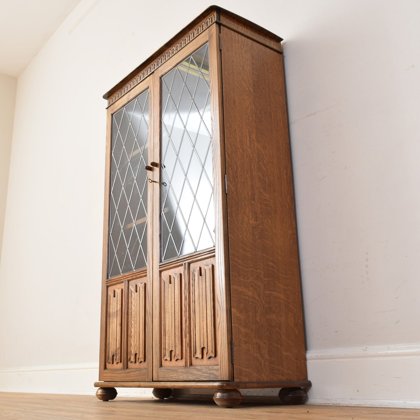 Glazed Oak 'Priory' Bookcase