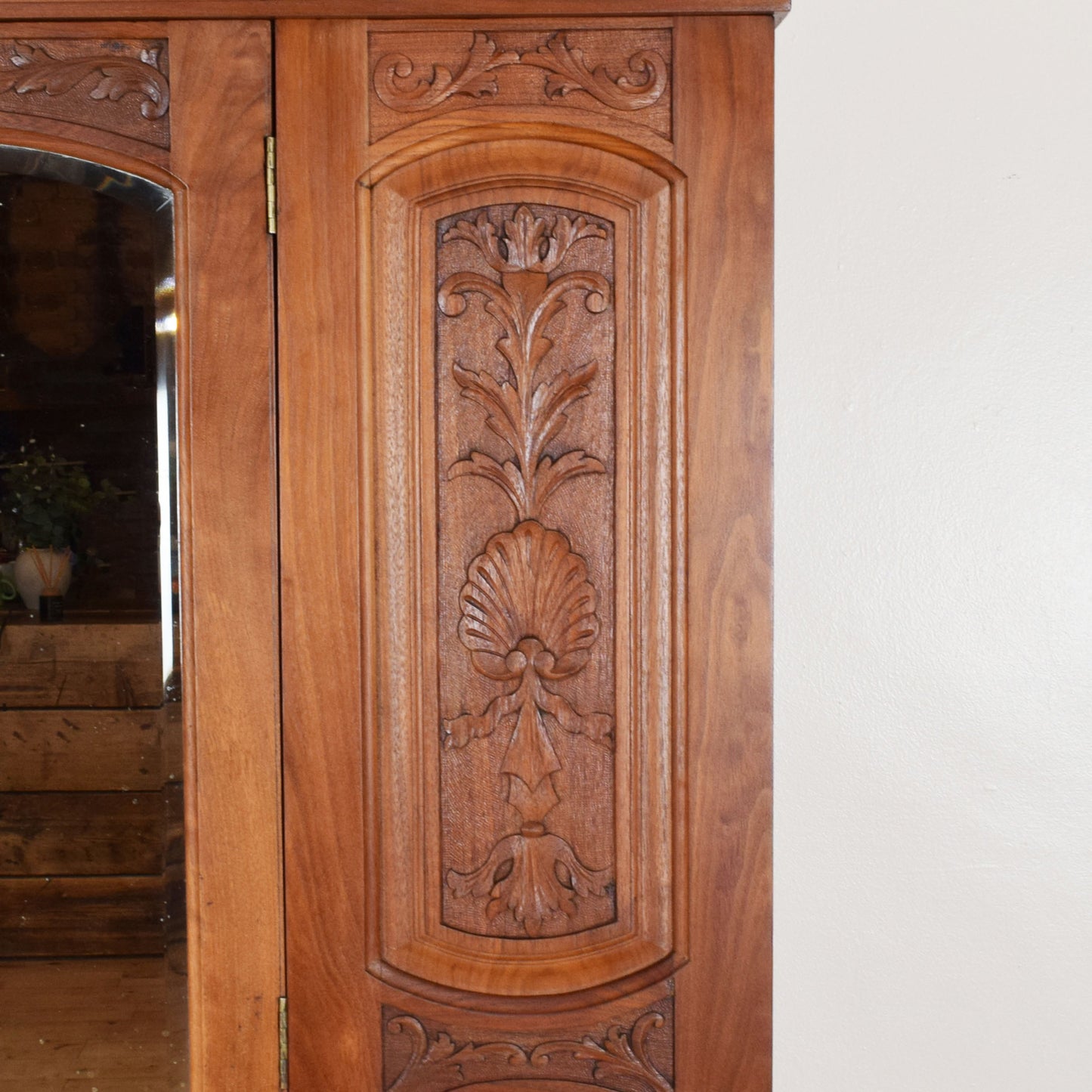 Carved Mahogany Hallrobe