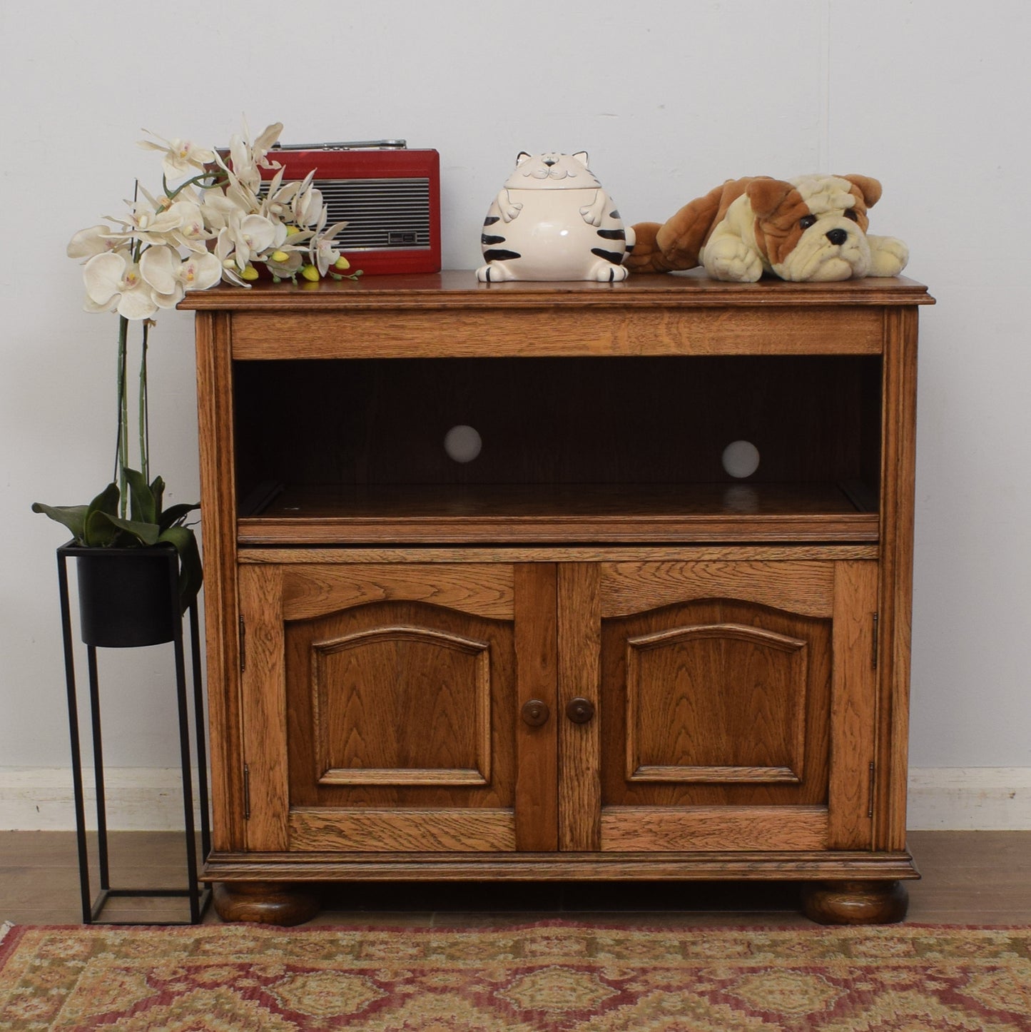 Restored Oak TV Cabinet