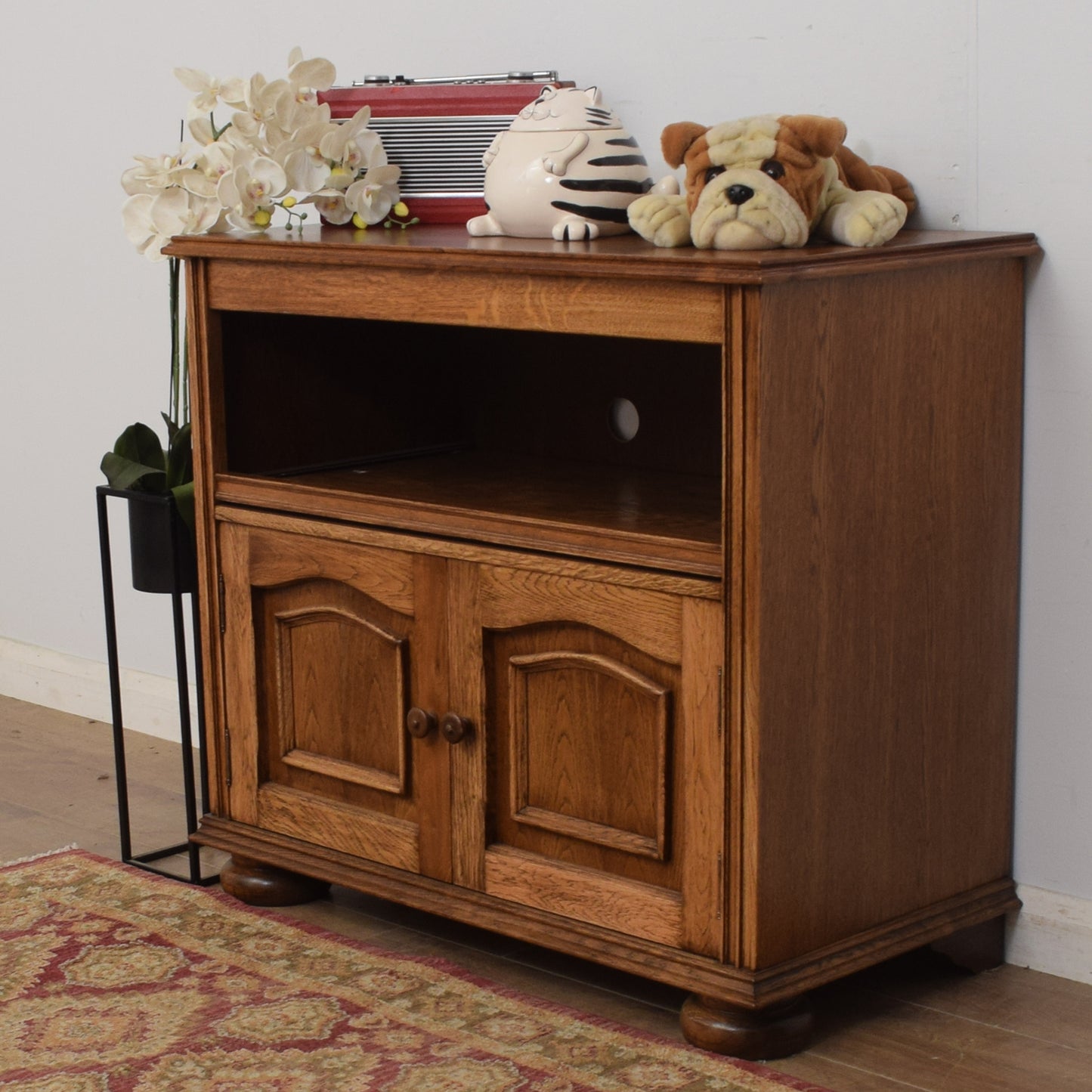Restored Oak TV Cabinet
