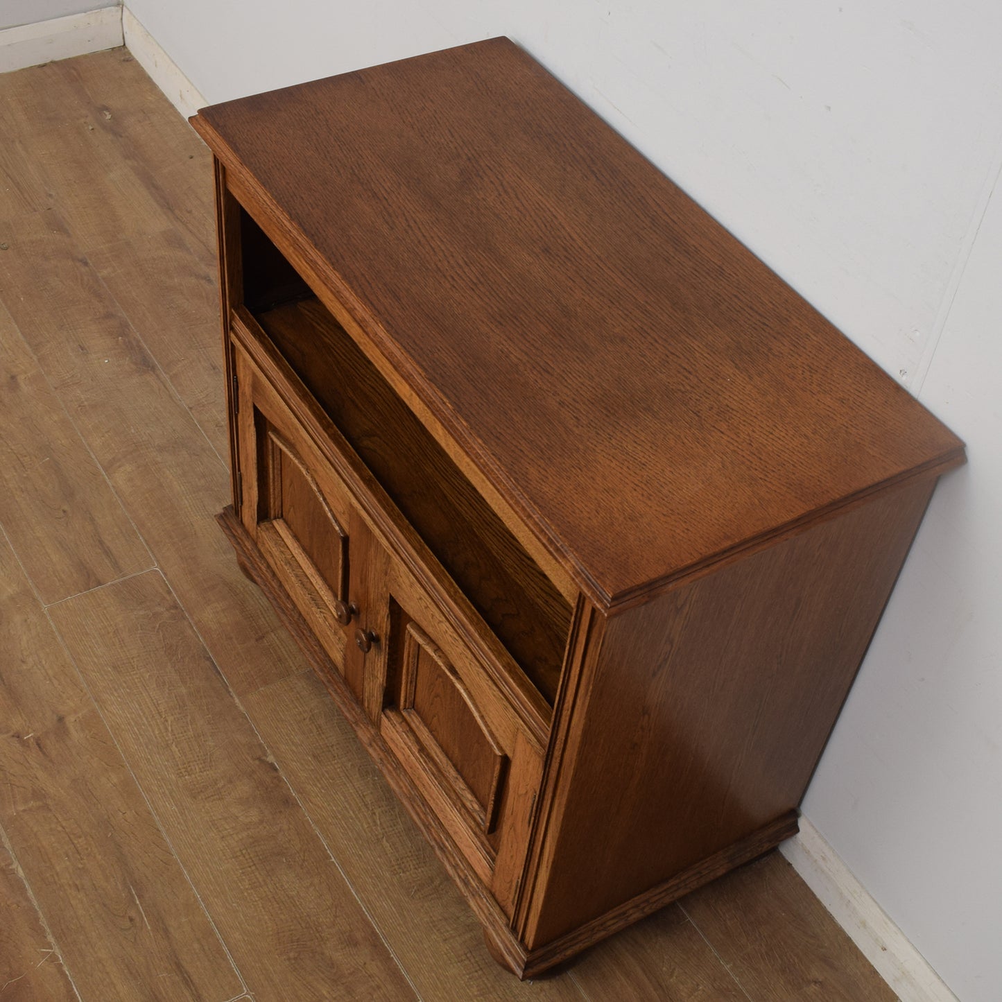 Restored Oak TV Cabinet