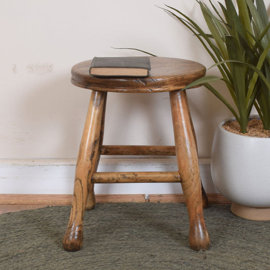 Rustic Small Elm Baby Stool