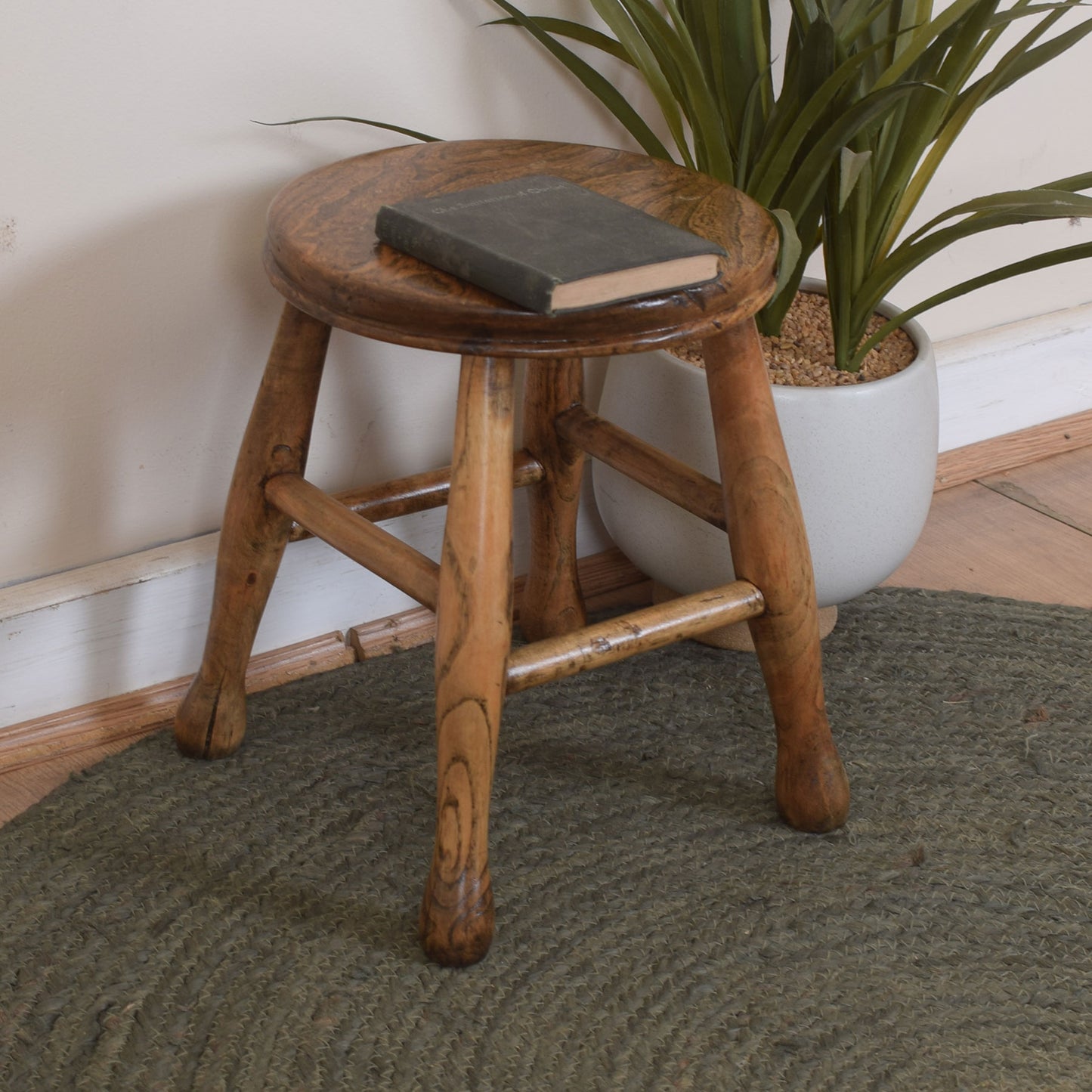 Rustic Small Elm Baby Stool