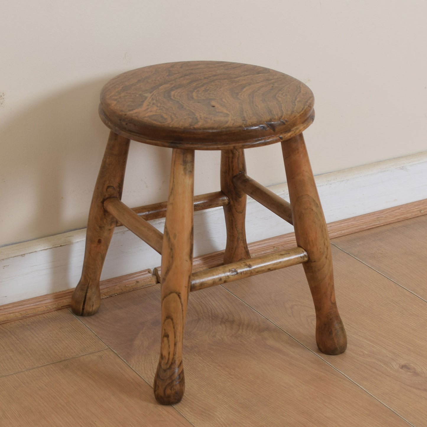 Rustic Small Elm Baby Stool