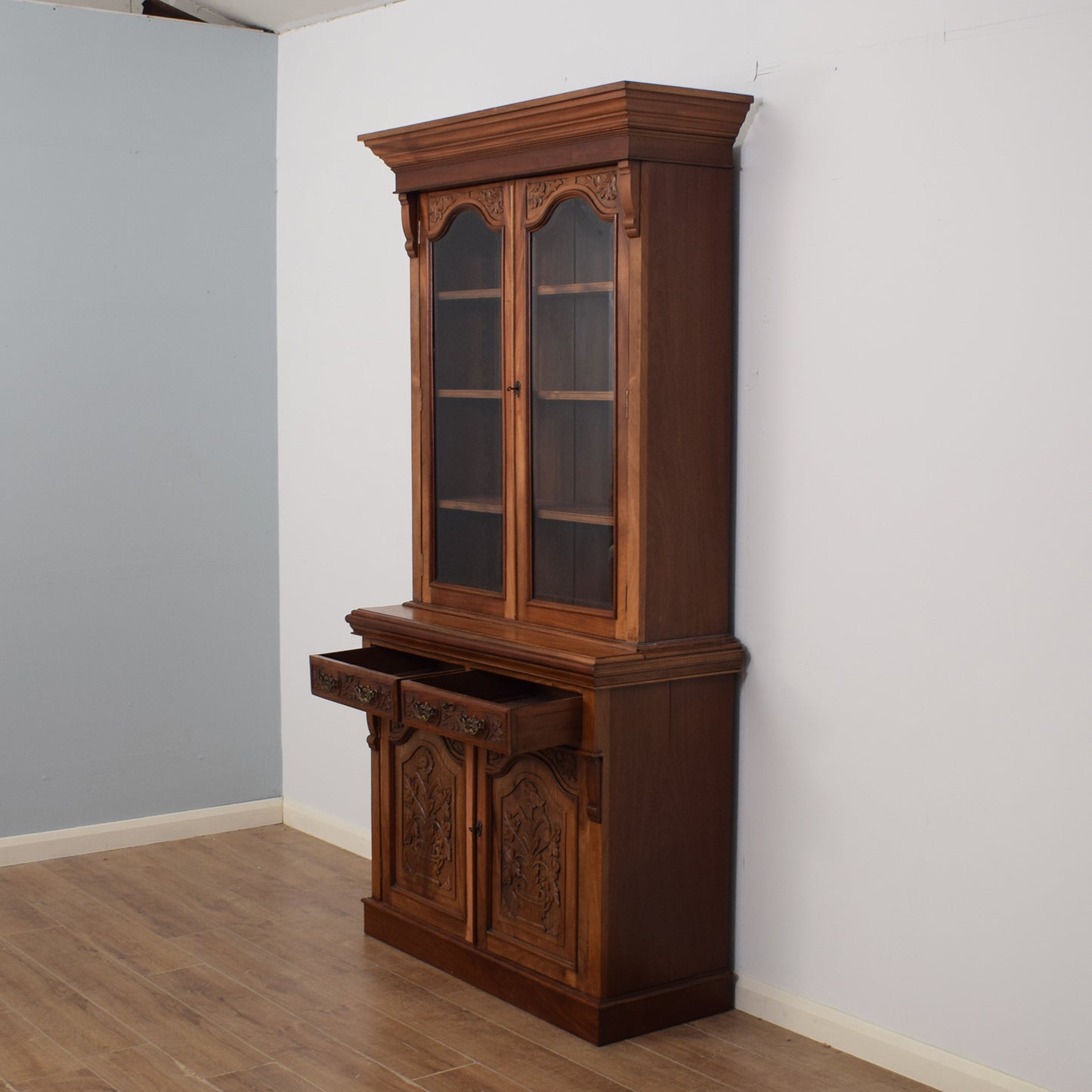 Large Mahogany Glazed Dresser