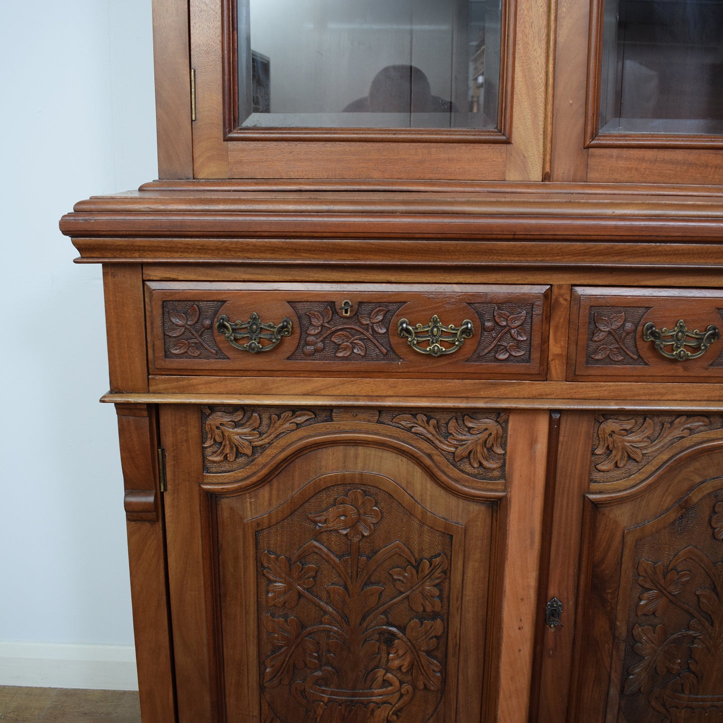 Large Mahogany Glazed Dresser