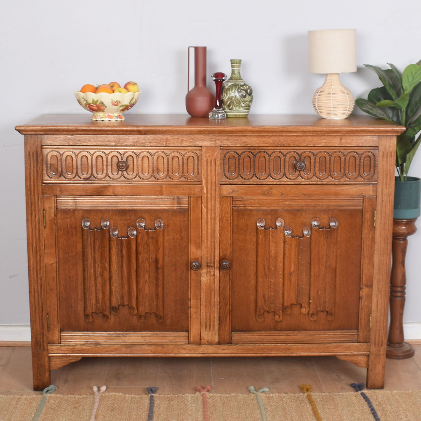 Linenfold Two-Door Sideboard