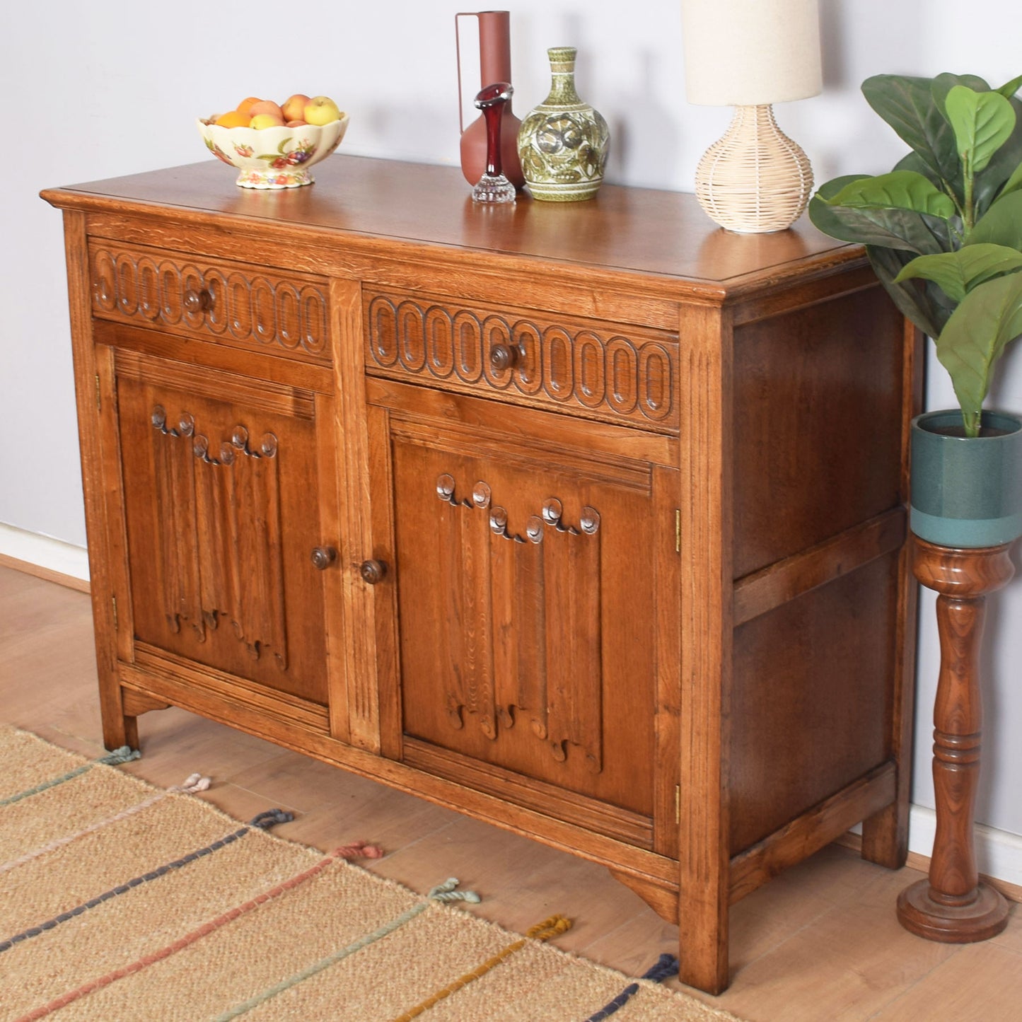 Linenfold Two-Door Sideboard