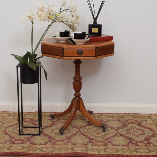 Restored Octagonal Drum Table