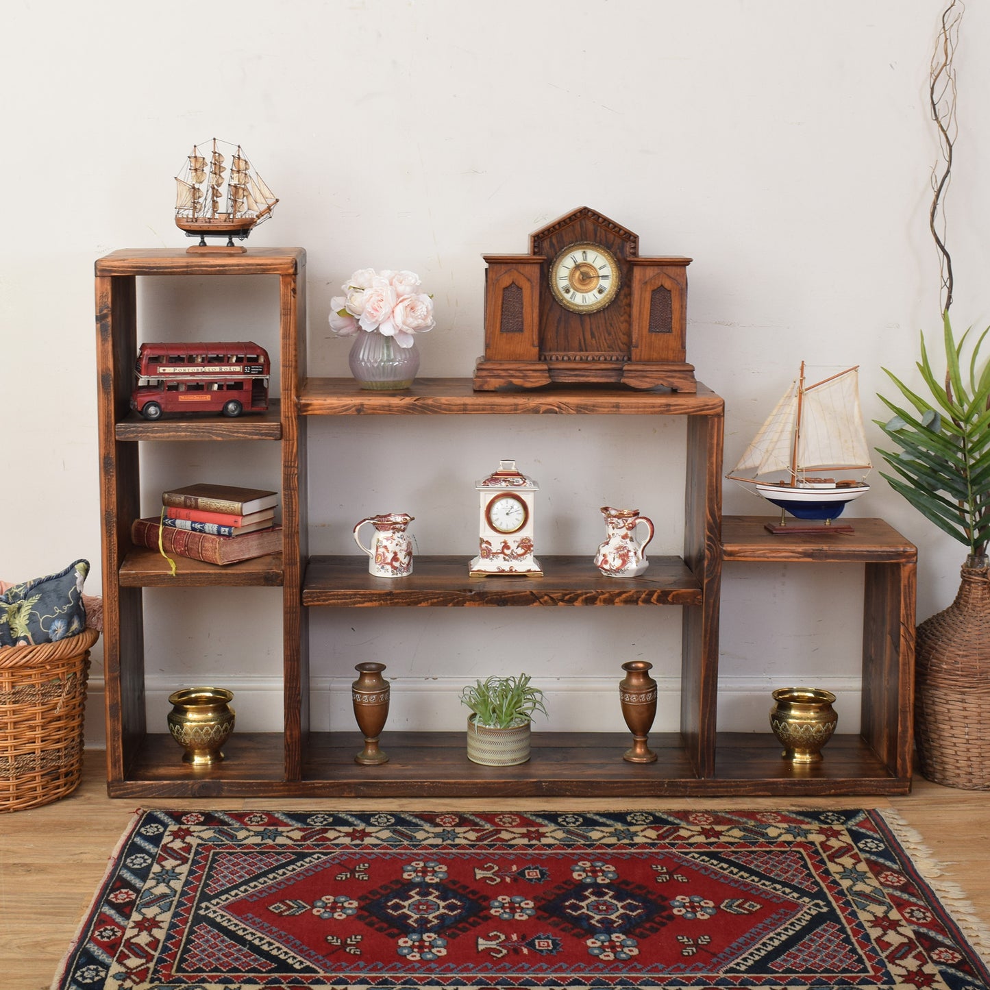 Rustic Pine Display Bookcase