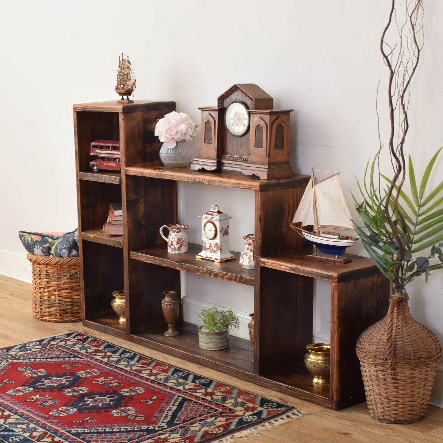 Rustic Pine Display Bookcase