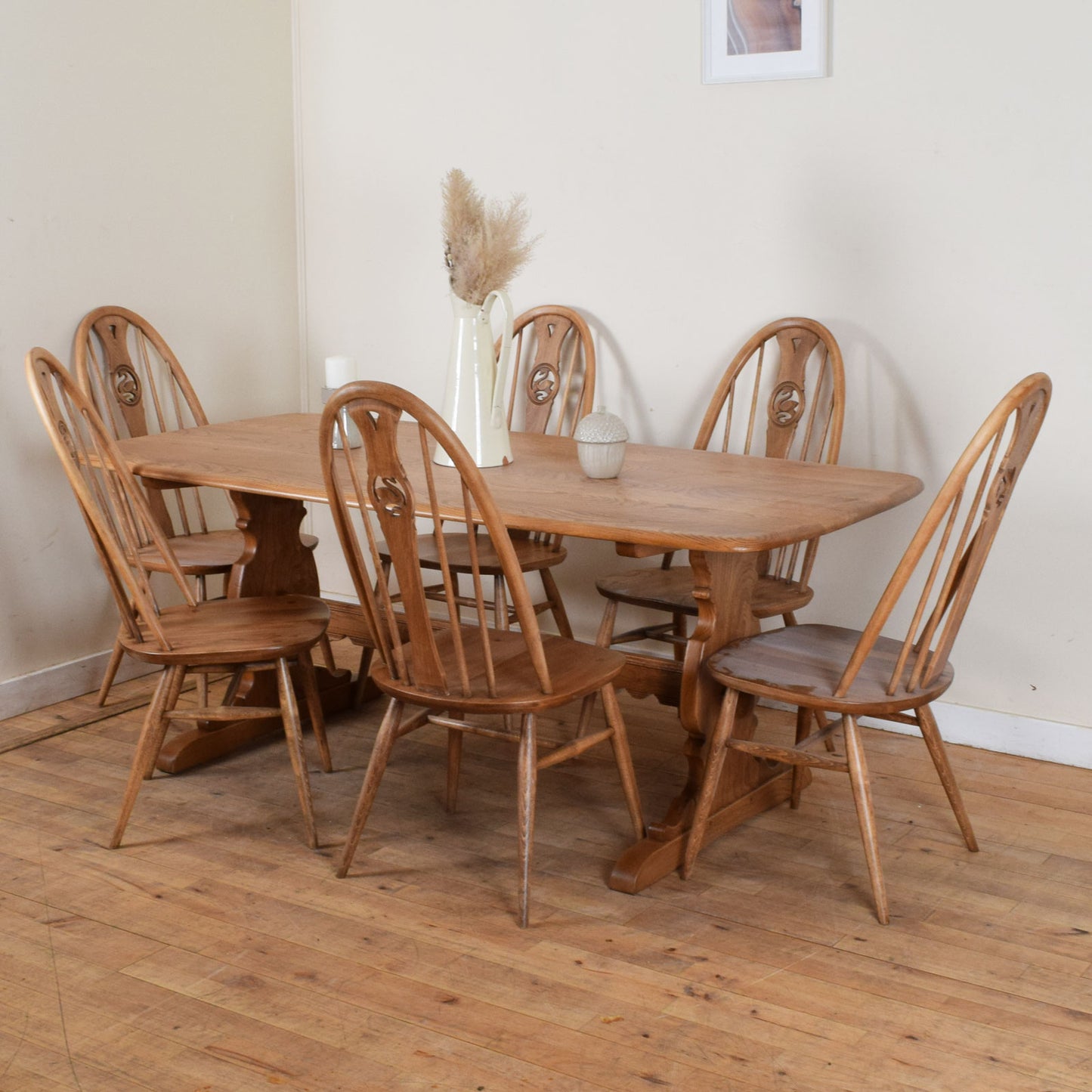 Ercol Table and 6 chairs