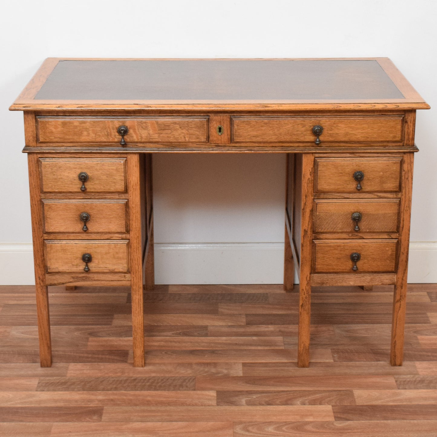 Leather Top Pedestal Desk