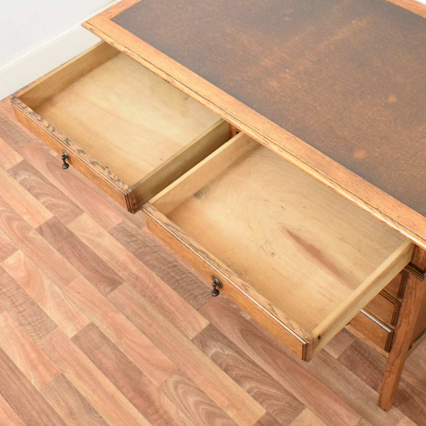 Leather Top Pedestal Desk