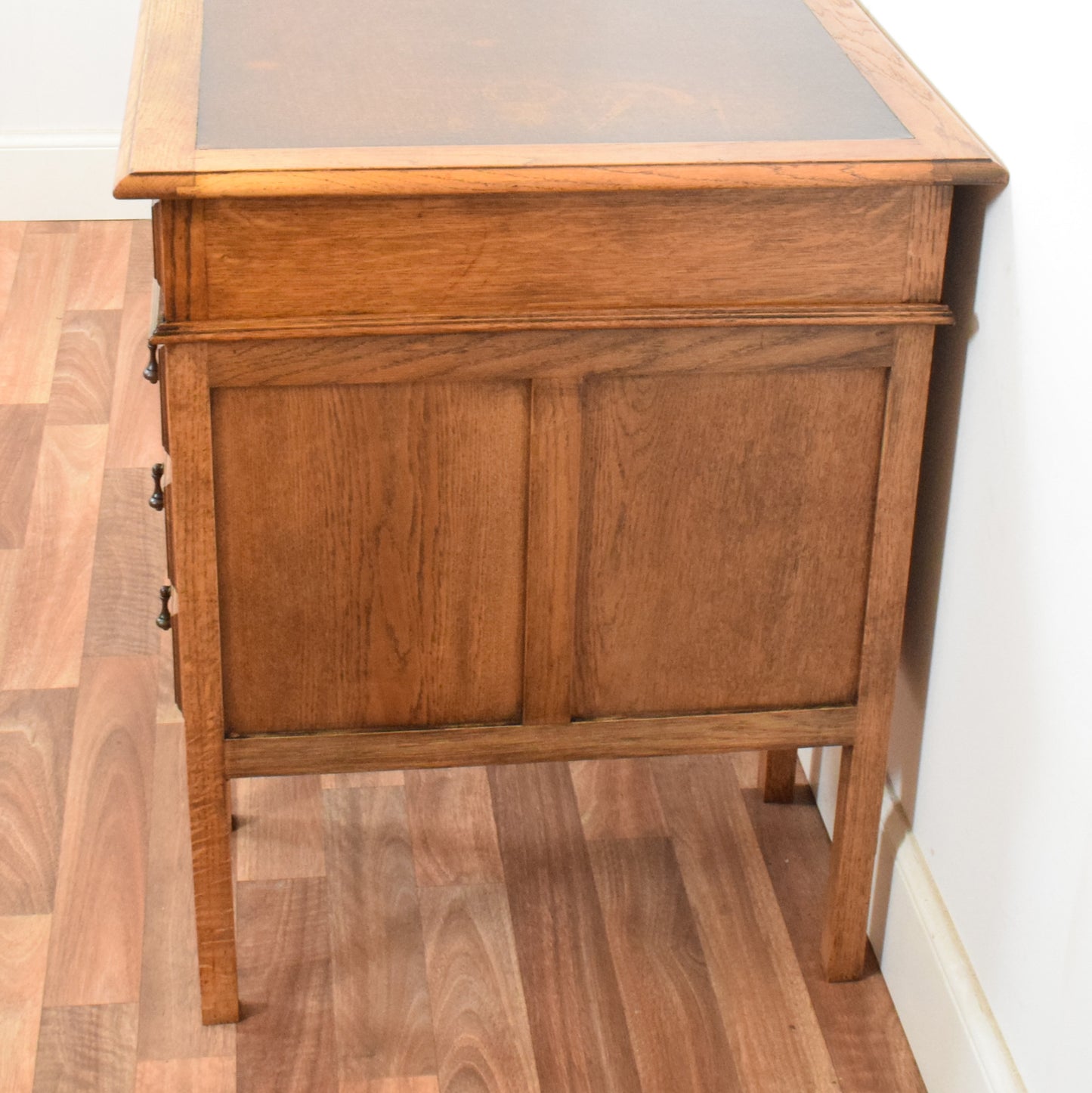 Leather Top Pedestal Desk
