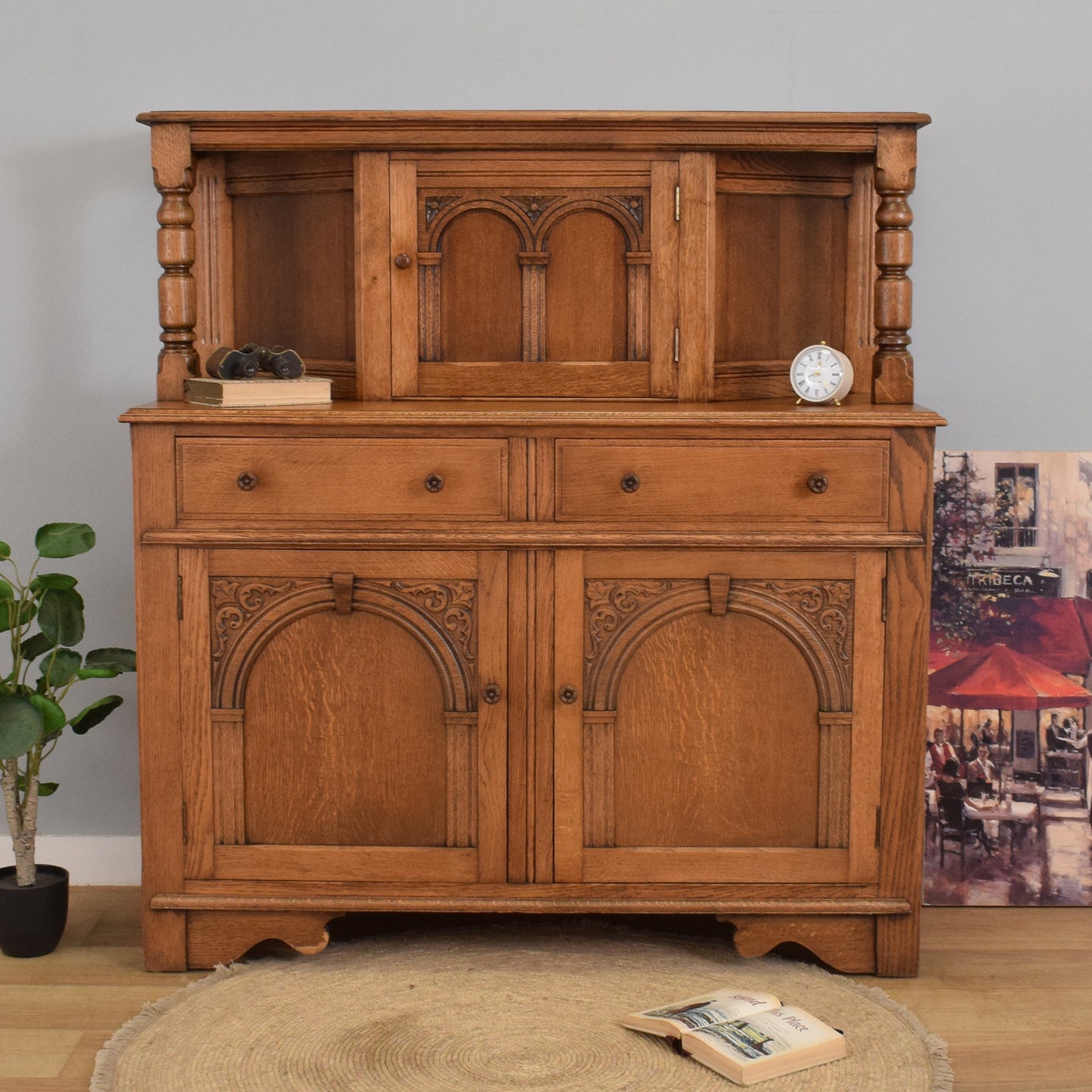 Restored Oak Court Cabinet