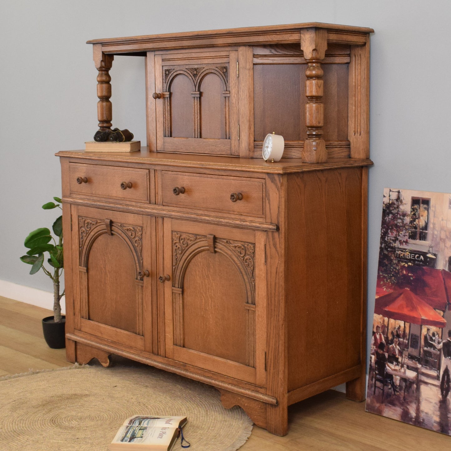 Restored Oak Court Cabinet