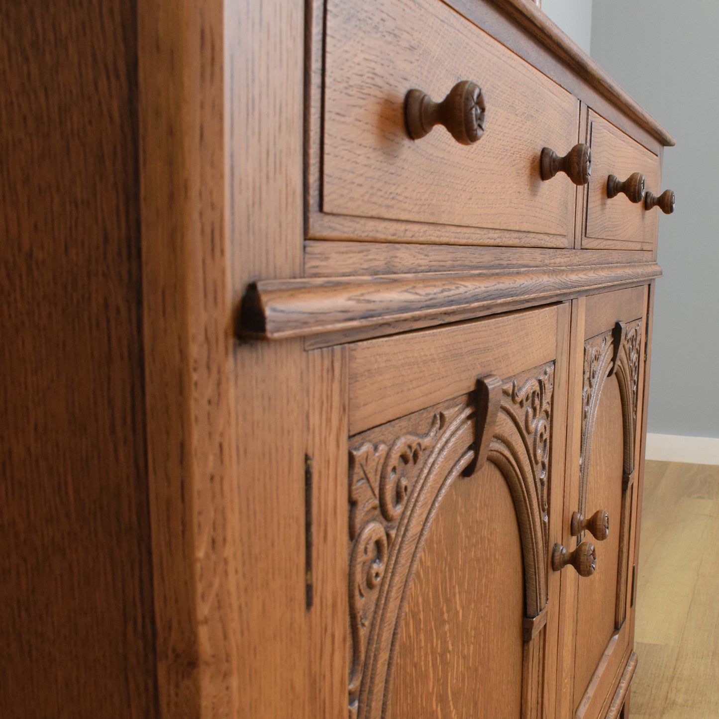 Restored Oak Court Cabinet