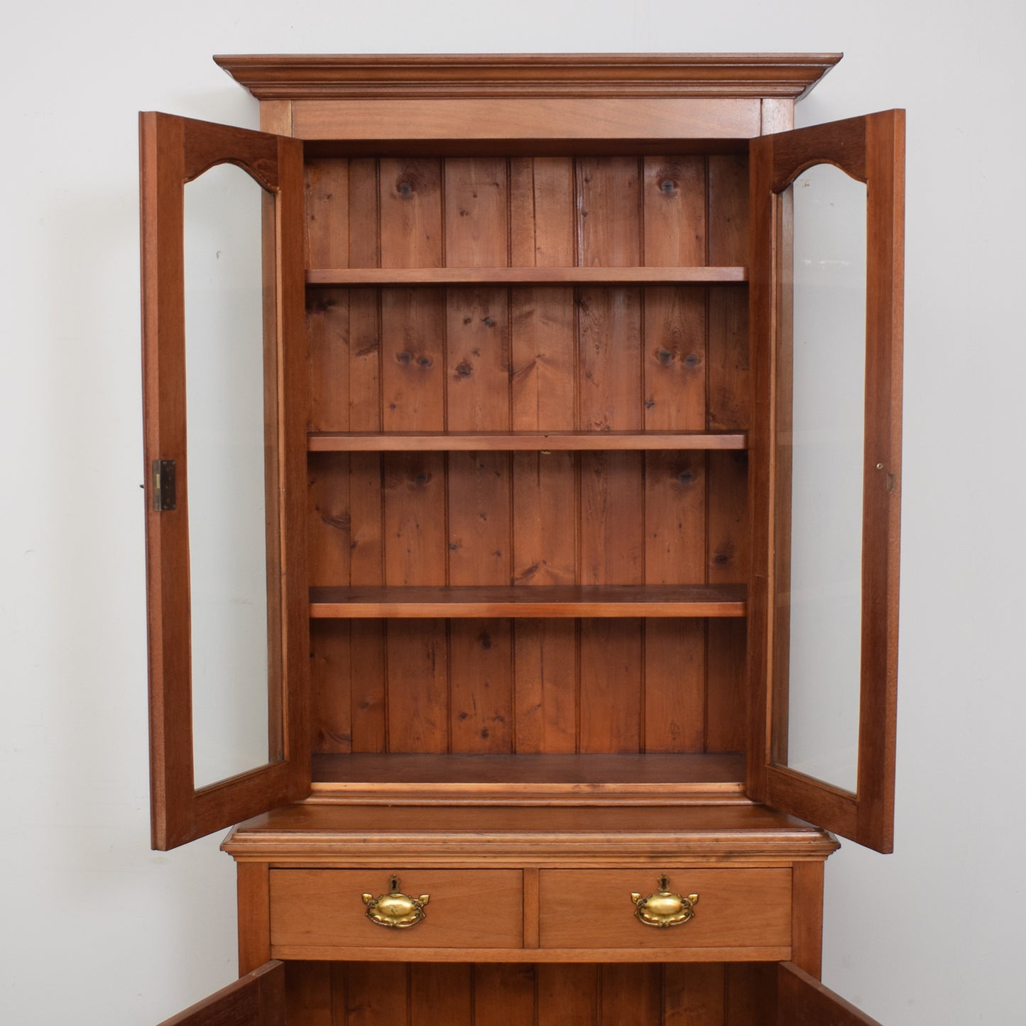 Glazed Mahogany Bookcase / Dresser