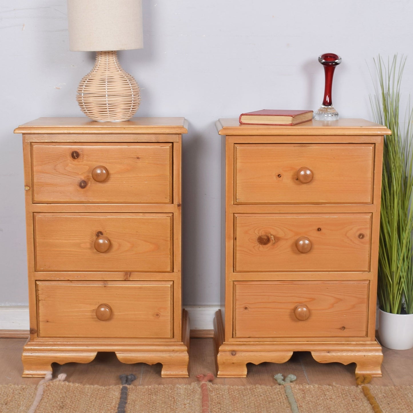 Pair of Pine Bedsides