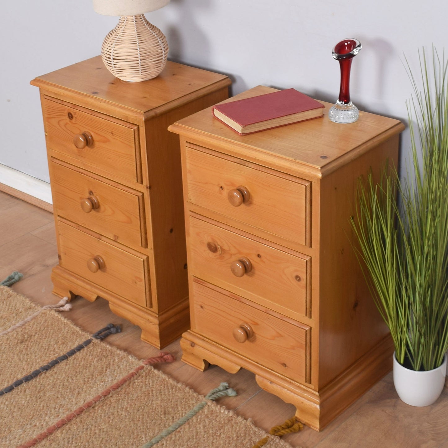 Pair of Pine Bedsides