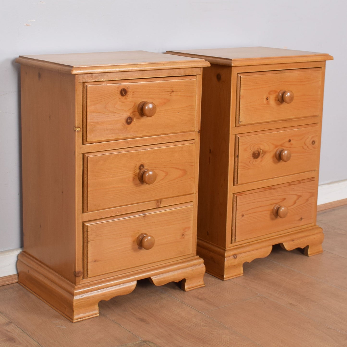 Pair of Pine Bedsides