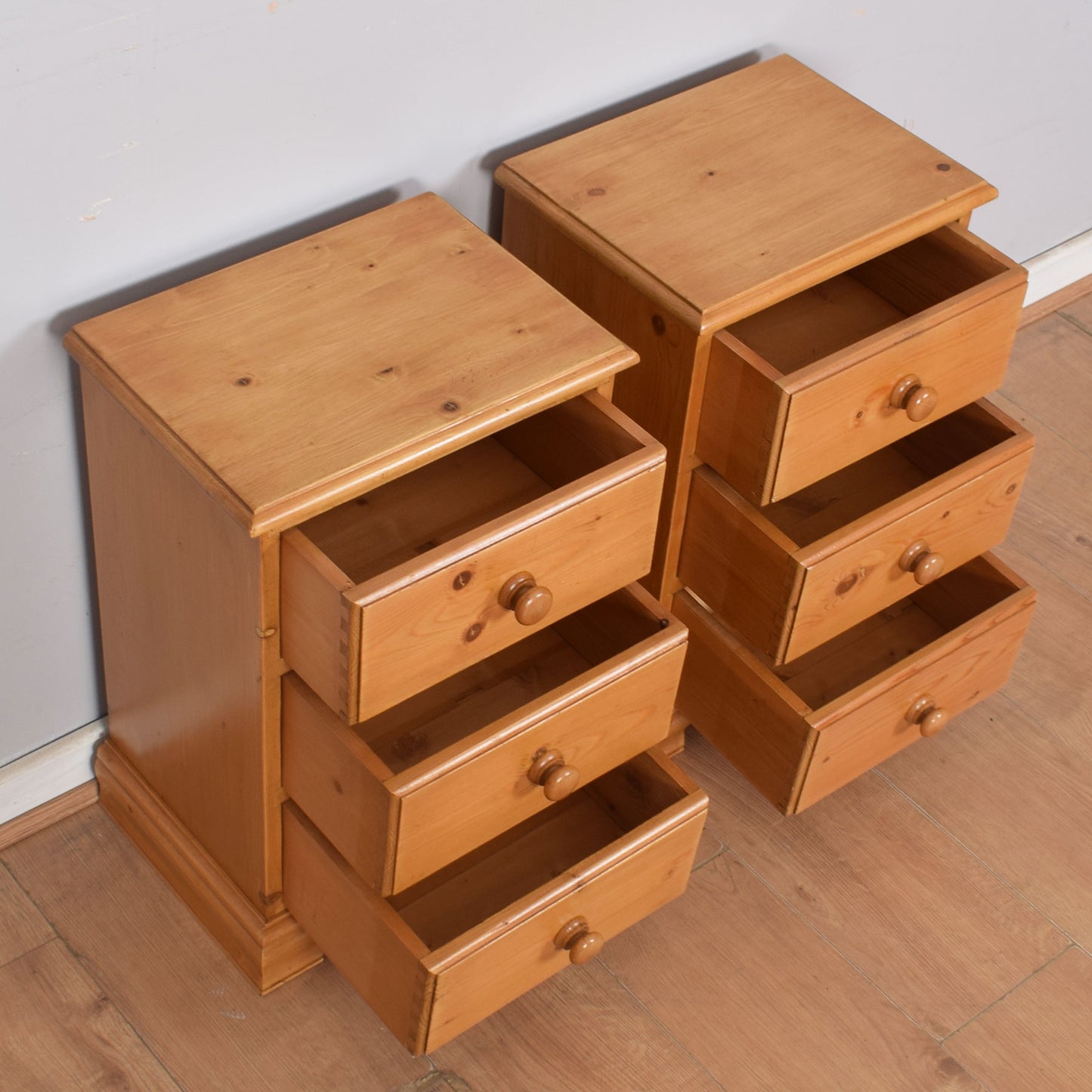 Pair of Pine Bedsides