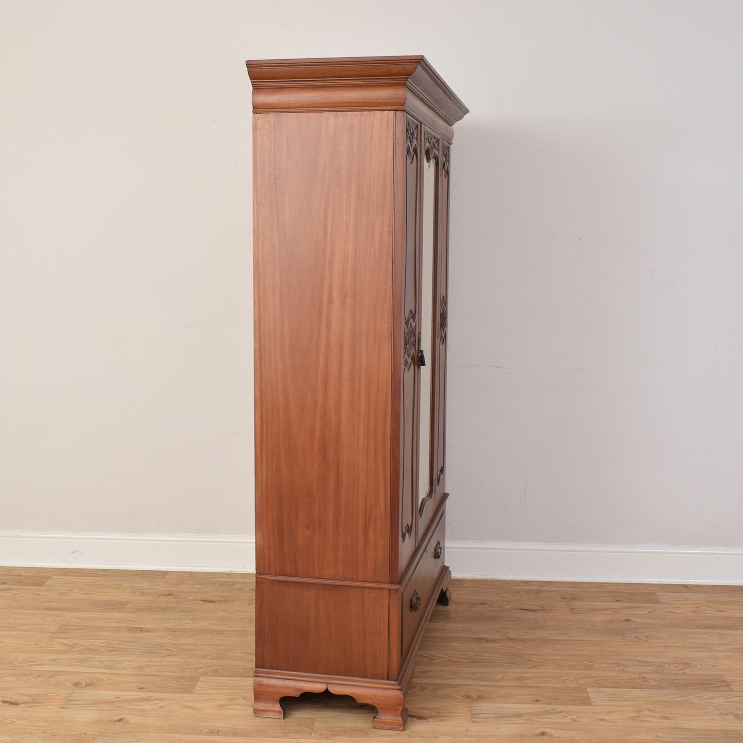 Mahogany Mirrored Wardrobe