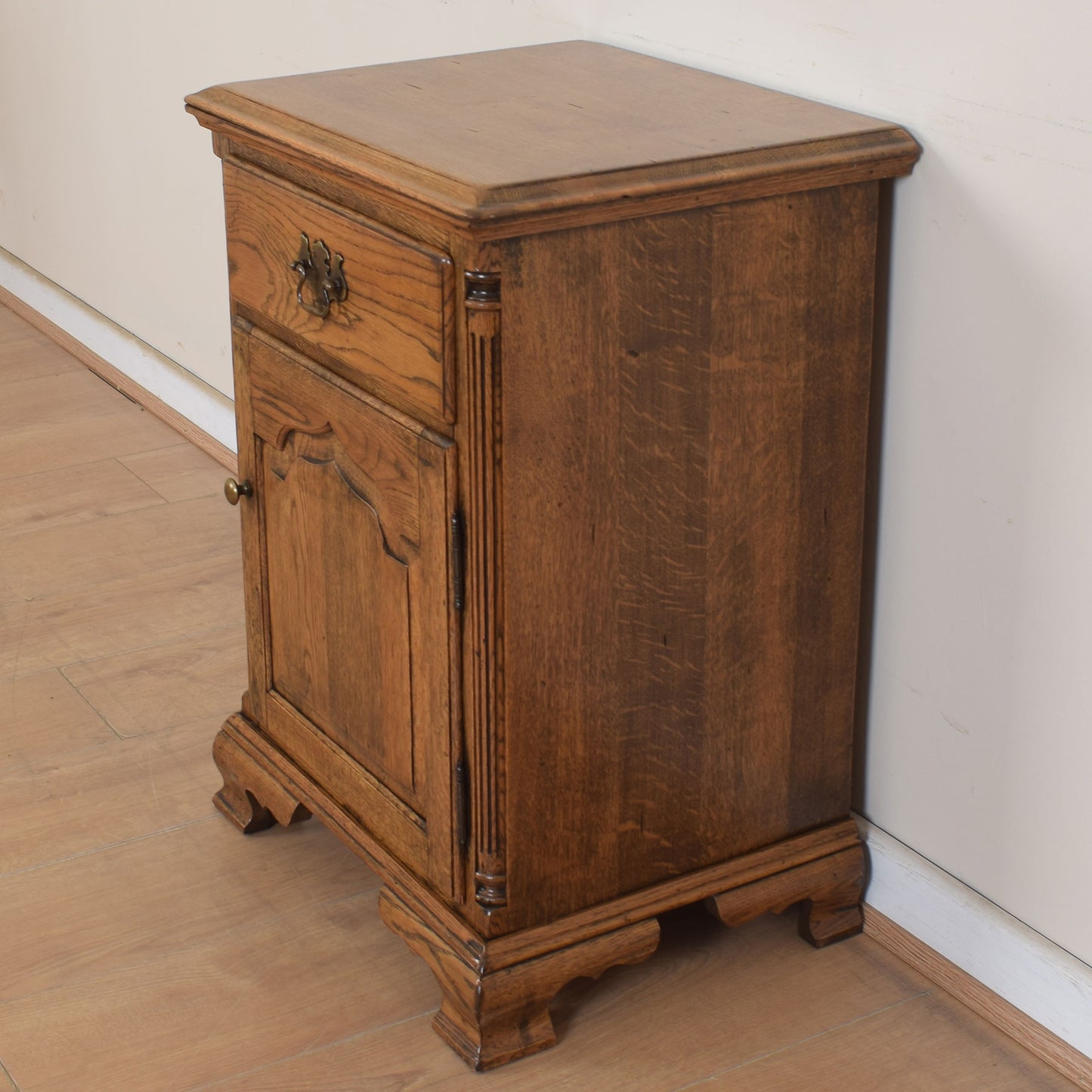 Large Solid Oak Bedside