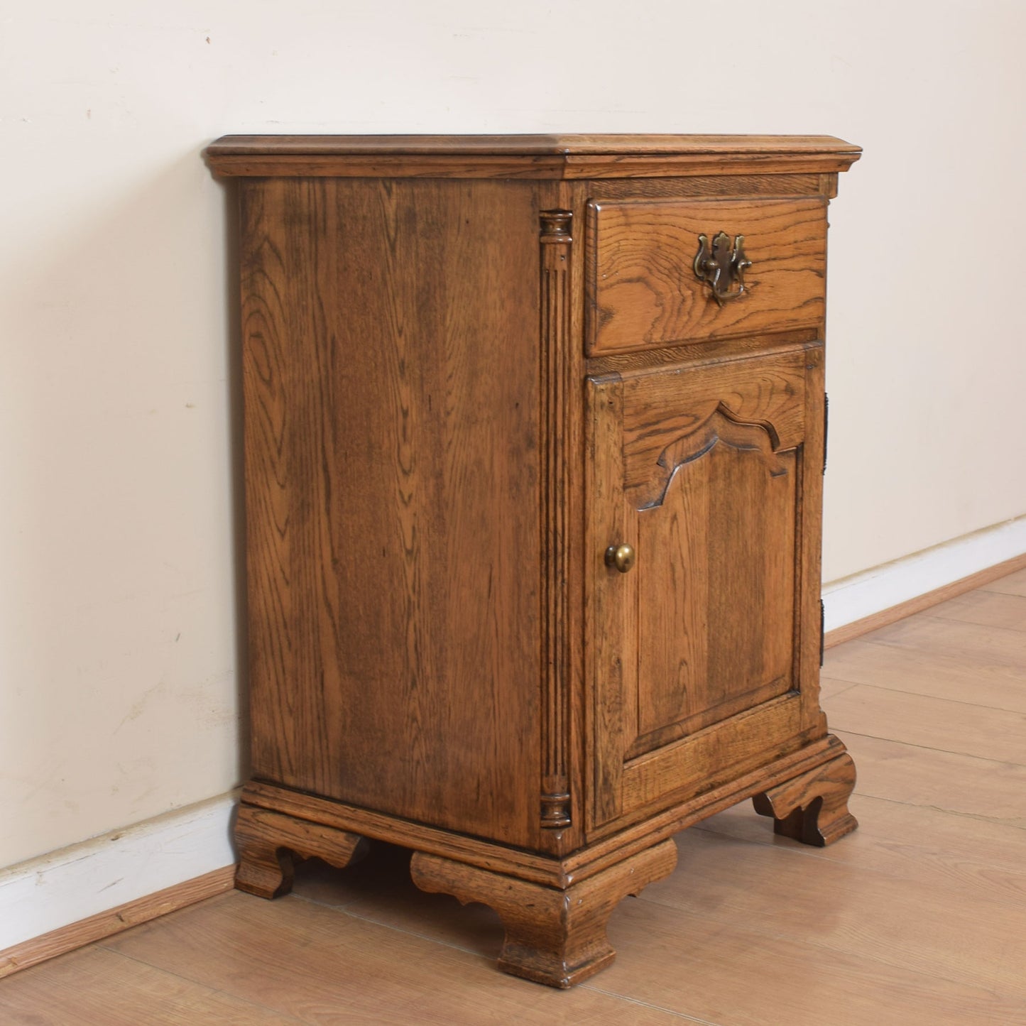 Large Solid Oak Bedside