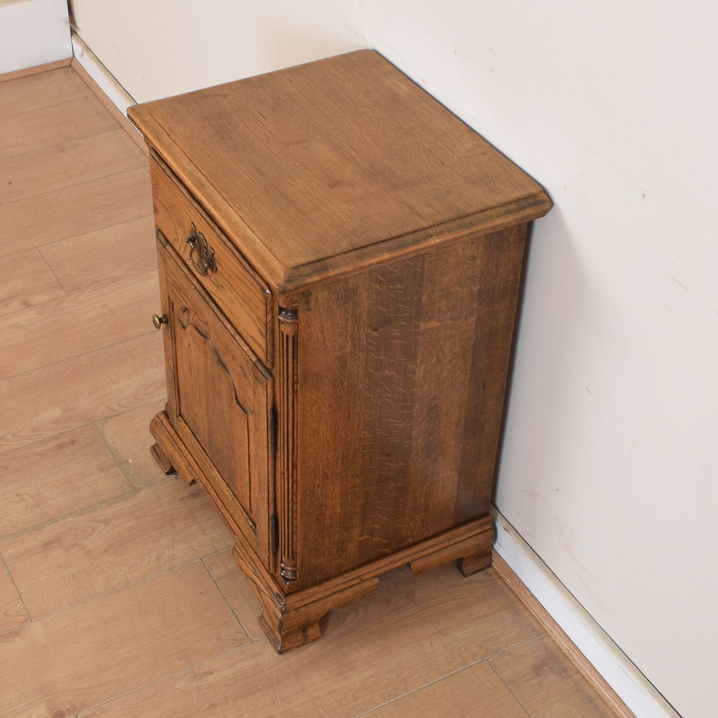 Large Solid Oak Bedside